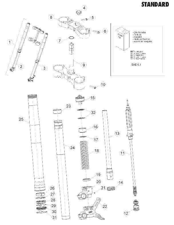 Hoja del despiece · SUSPENS.STANDARD 2T 16