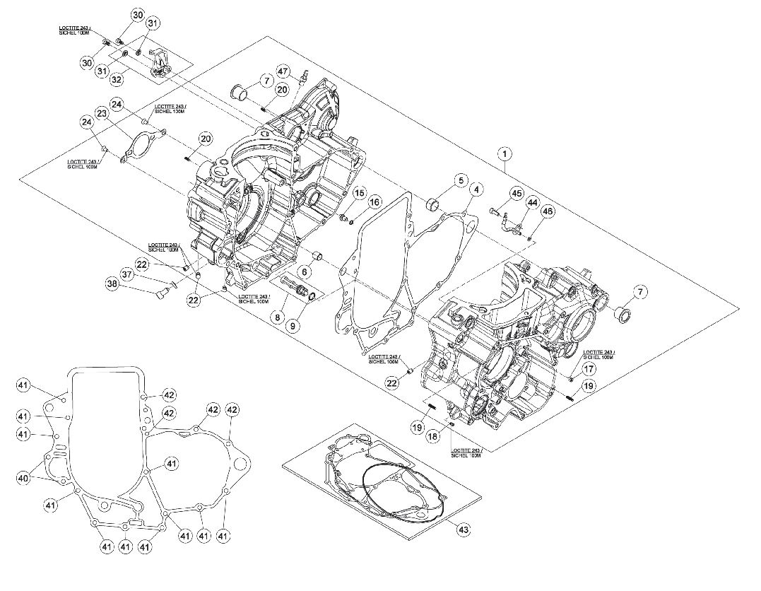 Hoja del despiece · Carter Completo 4T 16