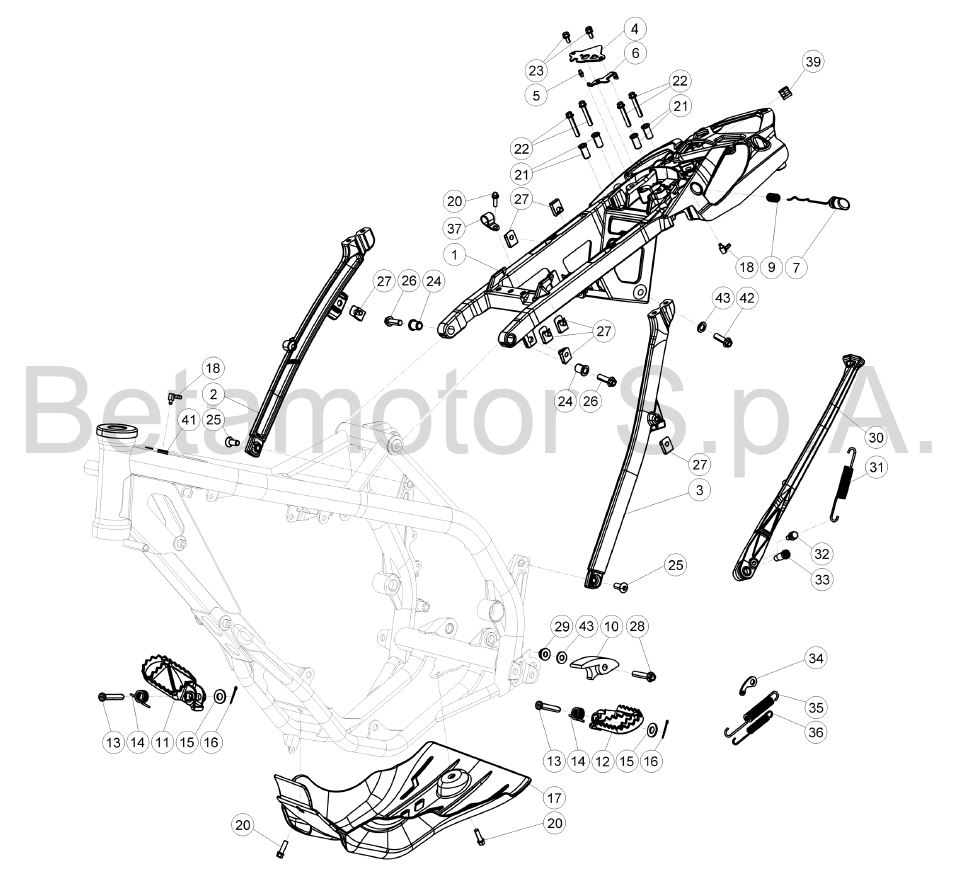 Hoja del despiece · ACCESORIOS CHASIS XT 17