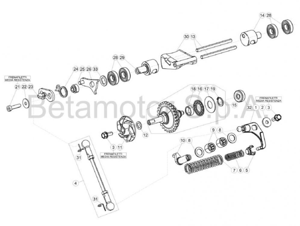 Hoja del despiece · SISTEMA DE ENFRIAMIENTO 125-200-125 RACING 2T 20