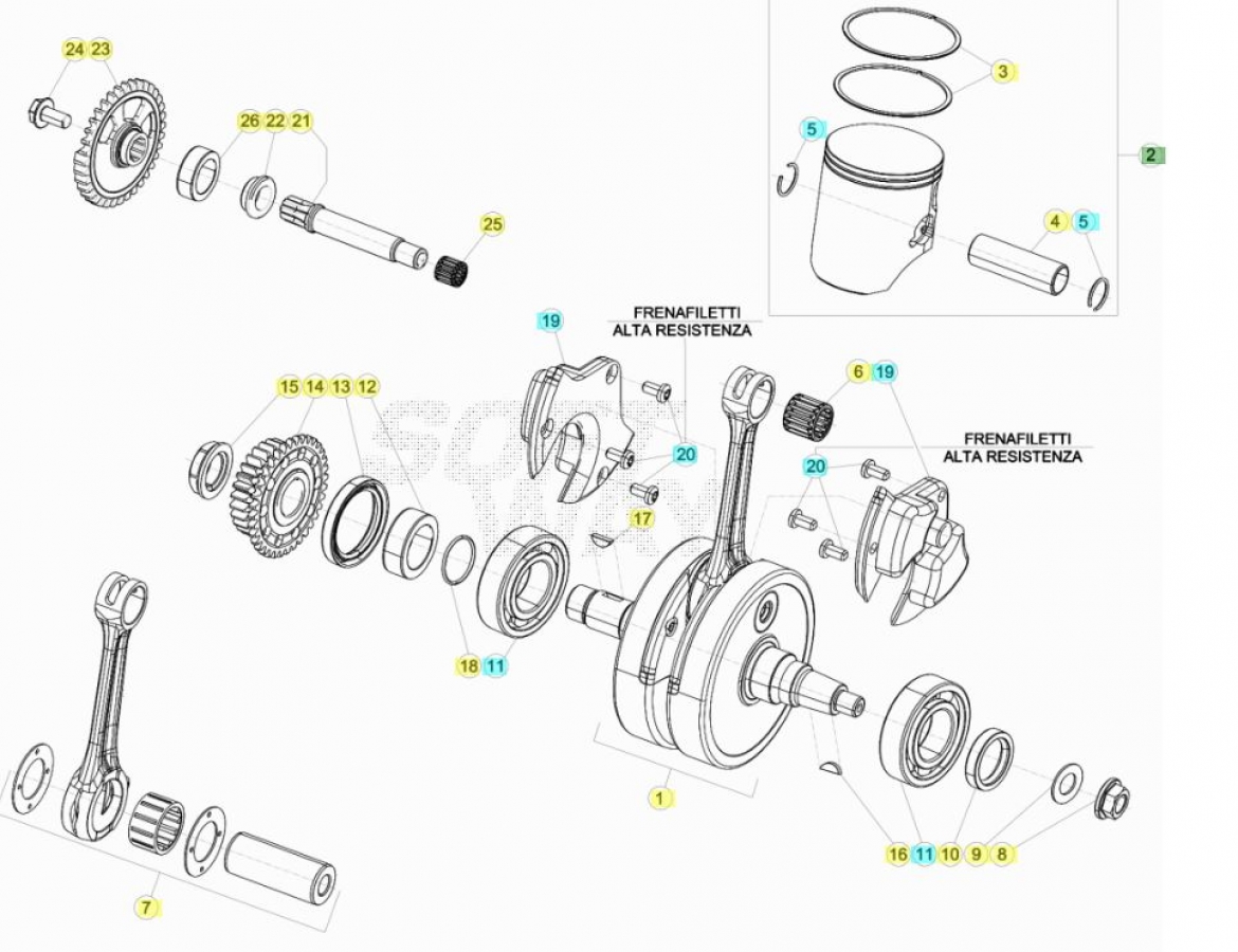 Hoja del despiece · PISTON CIGUENAL 03 RC 2T 2020