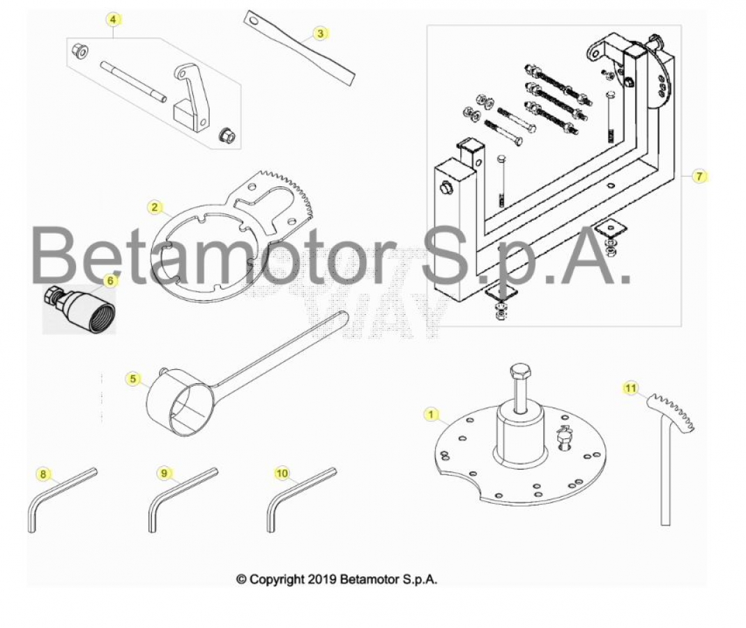 Hoja del despiece · HERRAMIENTAS MOTOR 14 RC 2T 2020
