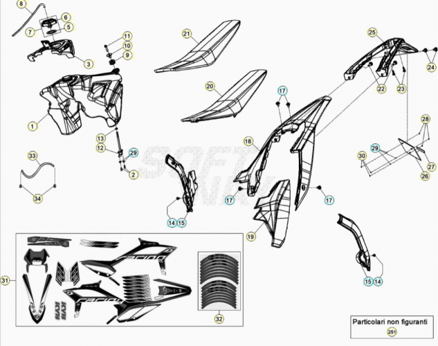 Hoja del despiece · PLASTICA POSTERIOR 27 RC 2T 2020